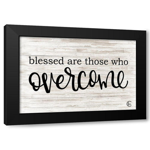 Overcome Black Modern Wood Framed Art Print by Fearfully Made Creations