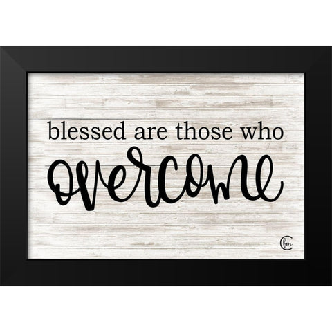 Overcome Black Modern Wood Framed Art Print by Fearfully Made Creations