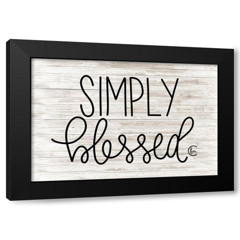 Simply Blessed     Black Modern Wood Framed Art Print with Double Matting by Fearfully Made Creations