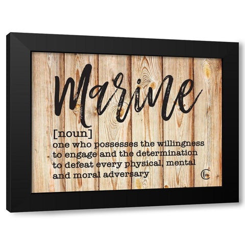 Marine Black Modern Wood Framed Art Print by Fearfully Made Creations