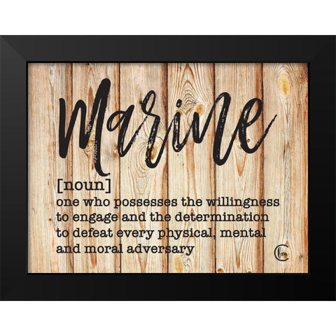 Marine Black Modern Wood Framed Art Print by Fearfully Made Creations