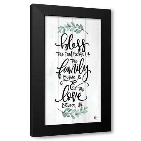 Dinner Blessing  Black Modern Wood Framed Art Print with Double Matting by Fearfully Made Creations