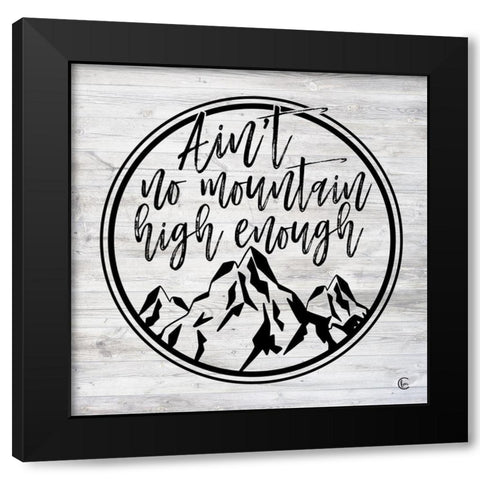 High Enough  Black Modern Wood Framed Art Print by Fearfully Made Creations
