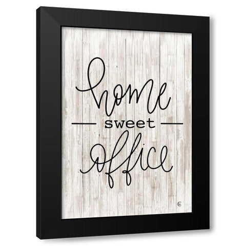 Home Sweet Office Black Modern Wood Framed Art Print with Double Matting by Fearfully Made Creations