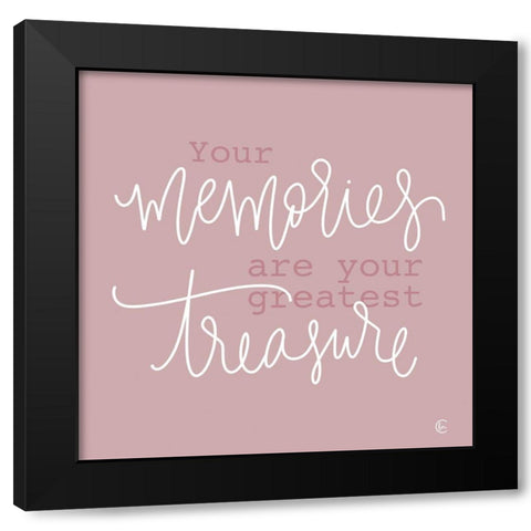 Your Memories Are Your Biggest Treasure   Black Modern Wood Framed Art Print with Double Matting by Fearfully Made Creations