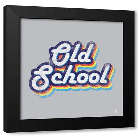 Old School Retro    Black Modern Wood Framed Art Print with Double Matting by Fearfully Made Creations