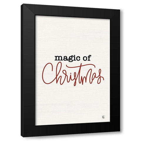 Magic of Christmas Part II Black Modern Wood Framed Art Print by Fearfully Made Creations