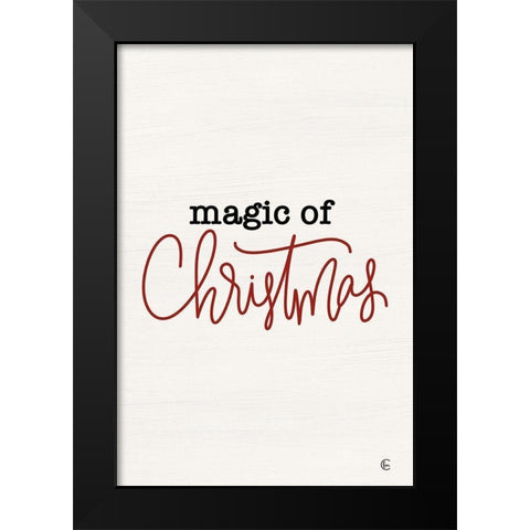 Magic of Christmas Part II Black Modern Wood Framed Art Print by Fearfully Made Creations