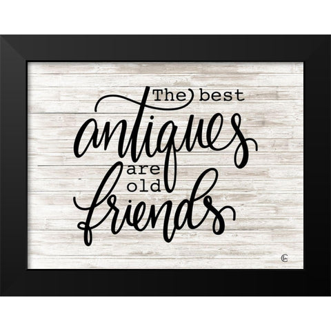 Antique Friends Black Modern Wood Framed Art Print by Fearfully Made Creations