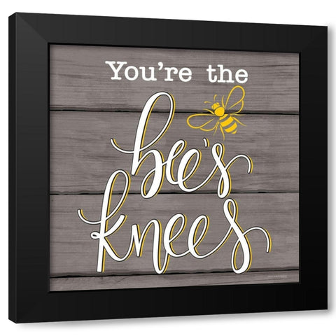 Youre the Bees Knees Black Modern Wood Framed Art Print by Fearfully Made Creations