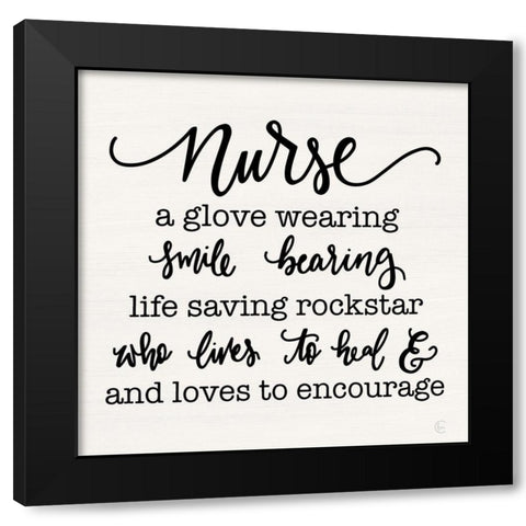 A Nurse Isâ€¦ Black Modern Wood Framed Art Print by Fearfully Made Creations