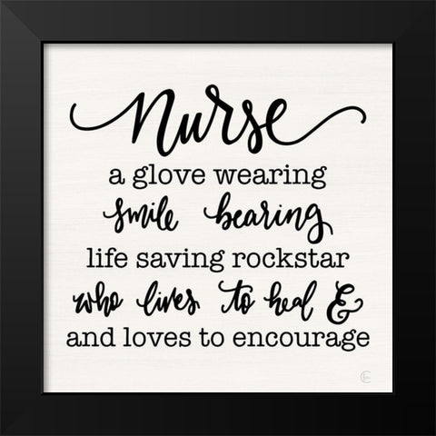 A Nurse Isâ€¦ Black Modern Wood Framed Art Print by Fearfully Made Creations