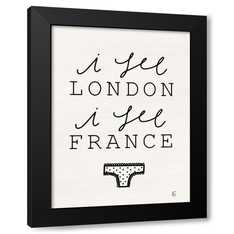 I See London Black Modern Wood Framed Art Print with Double Matting by Fearfully Made Creations