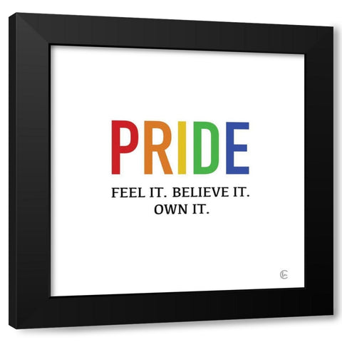 Pride Black Modern Wood Framed Art Print with Double Matting by Fearfully Made Creations