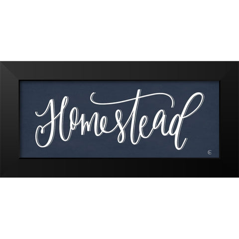 Homestead Black Modern Wood Framed Art Print by Fearfully Made Creations