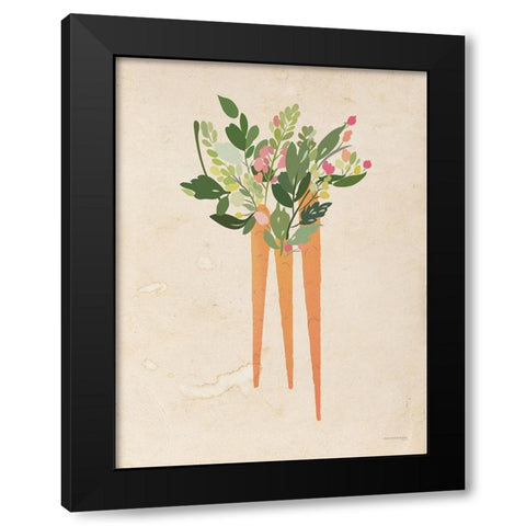 Spring Bouquet Black Modern Wood Framed Art Print by Front Port Pickins