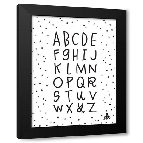 Alphabet Black Modern Wood Framed Art Print by Barrett, Erin