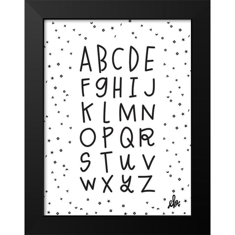 Alphabet Black Modern Wood Framed Art Print by Barrett, Erin