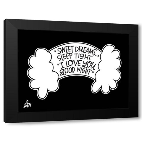 Sweet Dreams Black Modern Wood Framed Art Print by Barrett, Erin