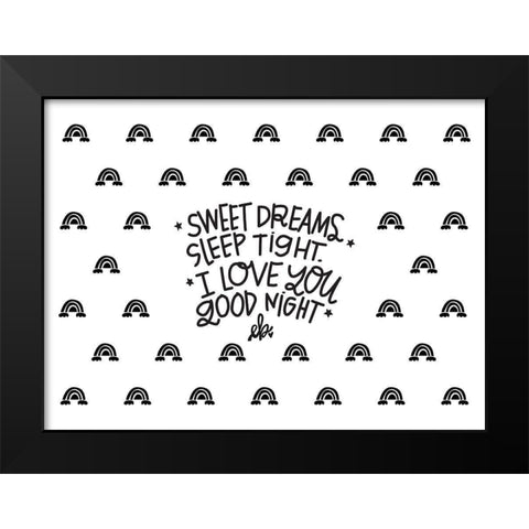 Sweet Dreams Black Modern Wood Framed Art Print by Barrett, Erin