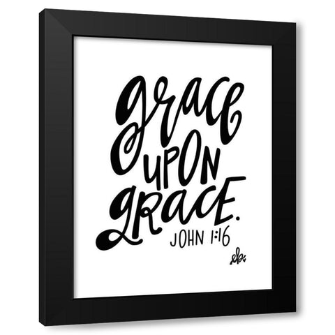 Grace Upon Grace Black Modern Wood Framed Art Print with Double Matting by Barrett, Erin