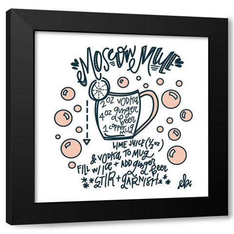 Moscow Mule Black Modern Wood Framed Art Print with Double Matting by Barrett, Erin