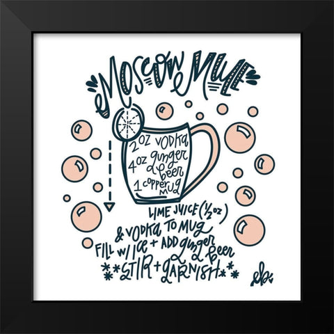 Moscow Mule Black Modern Wood Framed Art Print by Barrett, Erin