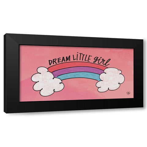 Dream Little Girl Black Modern Wood Framed Art Print with Double Matting by Barrett, Erin