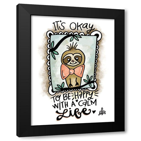 A Calm Life Black Modern Wood Framed Art Print with Double Matting by Barrett, Erin