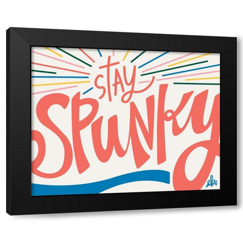 Stay Spunky Black Modern Wood Framed Art Print with Double Matting by Barrett, Erin