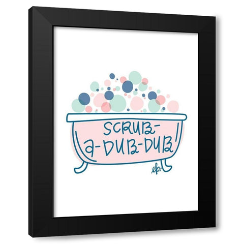 Scrub-a-Dub-Dub  Black Modern Wood Framed Art Print by Barrett, Erin