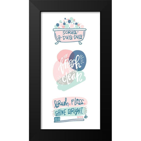 Bath Combo Black Modern Wood Framed Art Print by Barrett, Erin