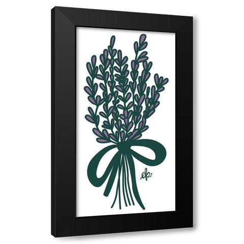 Lilac Bouquet Black Modern Wood Framed Art Print with Double Matting by Barrett, Erin