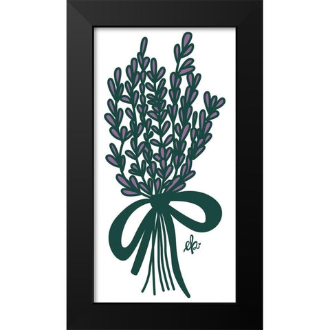 Lilac Bouquet Black Modern Wood Framed Art Print by Barrett, Erin