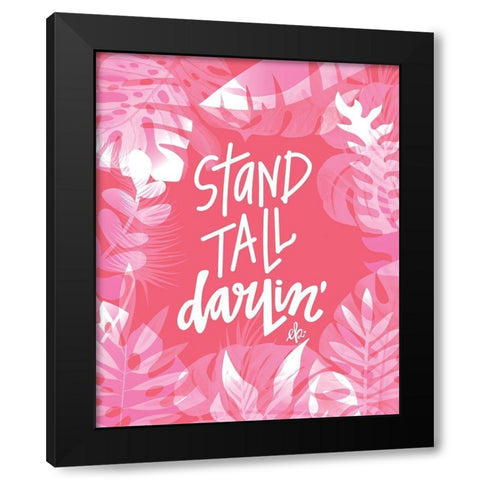 Stand Tall Darlin Black Modern Wood Framed Art Print with Double Matting by Barrett, Erin