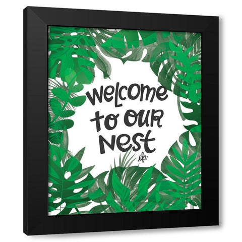 Welcome to Our Nest Black Modern Wood Framed Art Print by Barrett, Erin