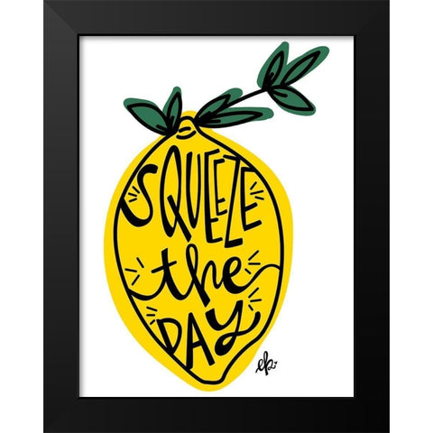Squeeze the Day Black Modern Wood Framed Art Print by Barrett, Erin