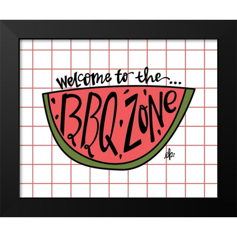 BBQ Zone Black Modern Wood Framed Art Print by Barrett, Erin