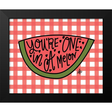 Youre One in a Melon Black Modern Wood Framed Art Print by Barrett, Erin