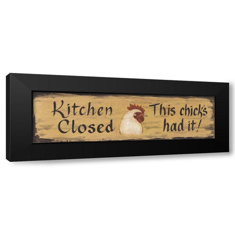 Kitchen Closed Black Modern Wood Framed Art Print by Eads, Gail