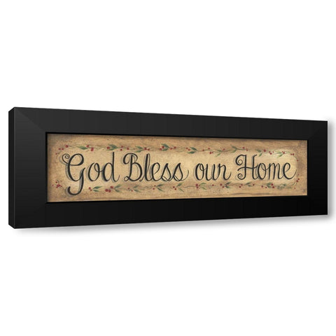 God Bless Our Home Black Modern Wood Framed Art Print by Eads, Gail