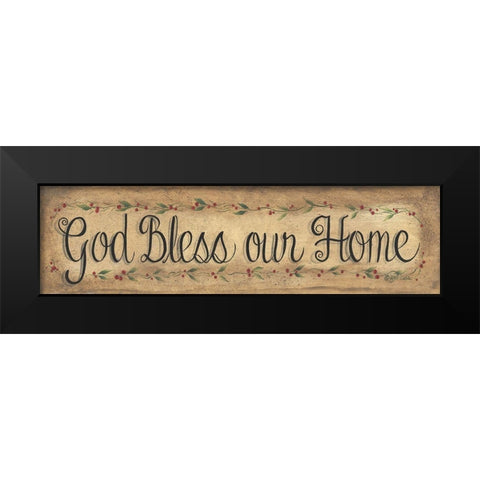 God Bless Our Home Black Modern Wood Framed Art Print by Eads, Gail