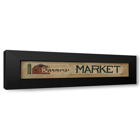 Farmers Market Black Modern Wood Framed Art Print by Eads, Gail