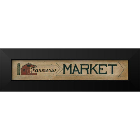 Farmers Market Black Modern Wood Framed Art Print by Eads, Gail