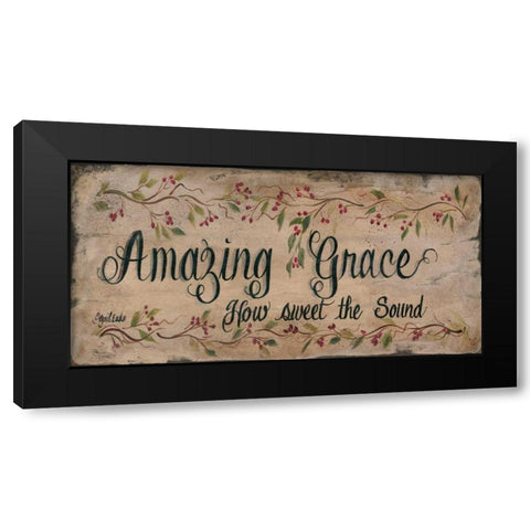 Amazing Grace Black Modern Wood Framed Art Print by Eads, Gail