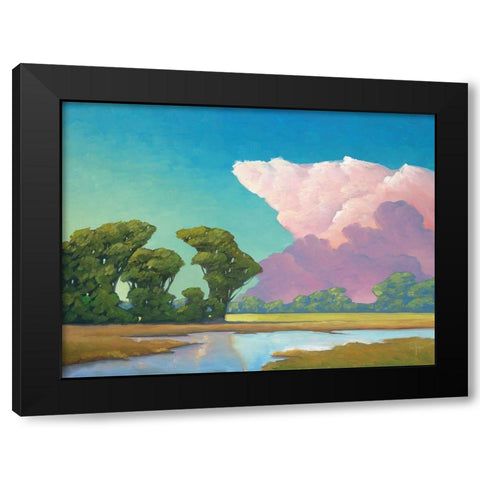 Seasons of Green and Gold Black Modern Wood Framed Art Print by Hawkins, William