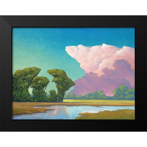 Seasons of Green and Gold Black Modern Wood Framed Art Print by Hawkins, William