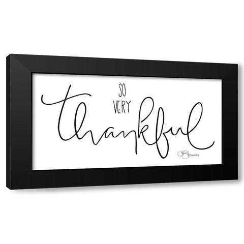 So Very Thankful Black Modern Wood Framed Art Print with Double Matting by Hollihocks Art