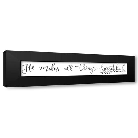 He Makes All Things Black Modern Wood Framed Art Print by Hollihocks Art