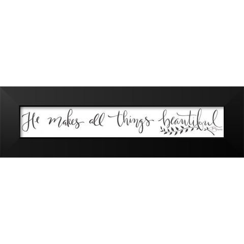 He Makes All Things Black Modern Wood Framed Art Print by Hollihocks Art